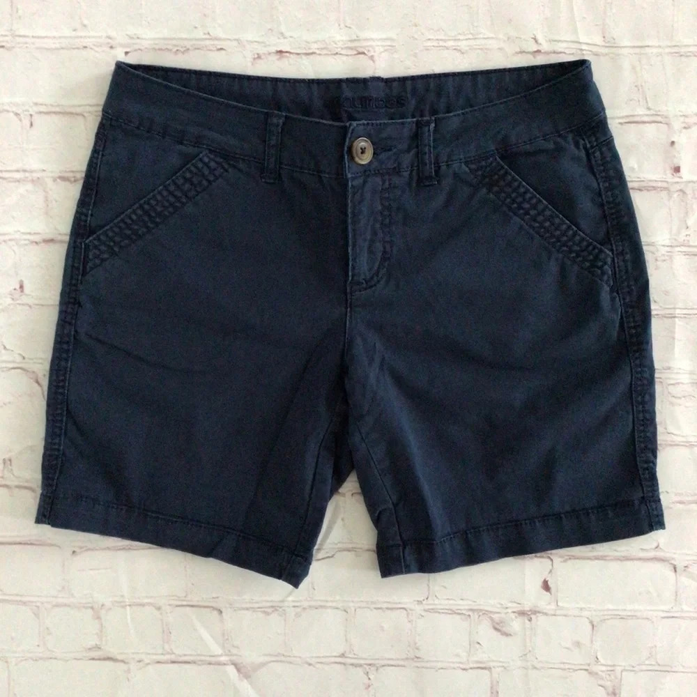Maurices Navy Blue Flat Front Chino Shorts - Size 5/6